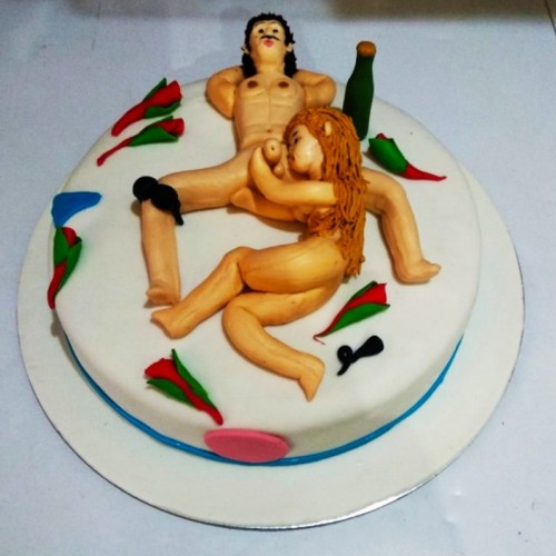Naughty Adult Theme Fondant Cake