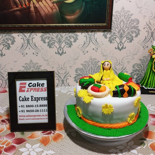 Indian Bride Theme Fondant Cake