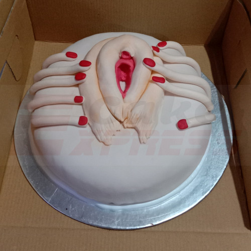 Pussy Shape Bachelorette Cake