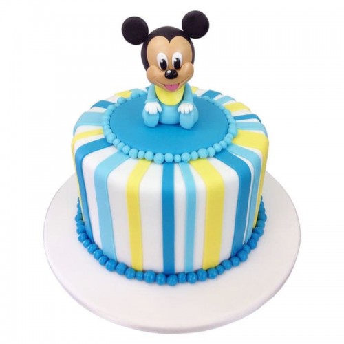Baby Mickey Fondant Cake Baby Mickey Fondant Cake