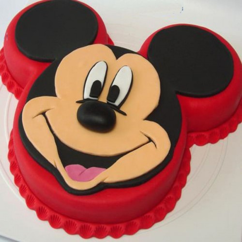 Mickey Mouse Face Cool Fondant Cake
