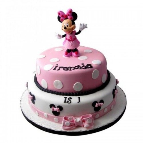 Minnie Mouse Birthday Fondant Cake