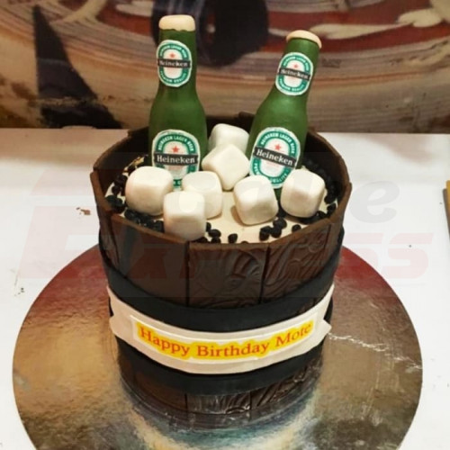 Beer Barrel Theme Cake