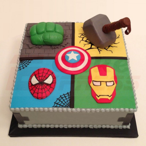 Avengers Assemble Fondant Cake