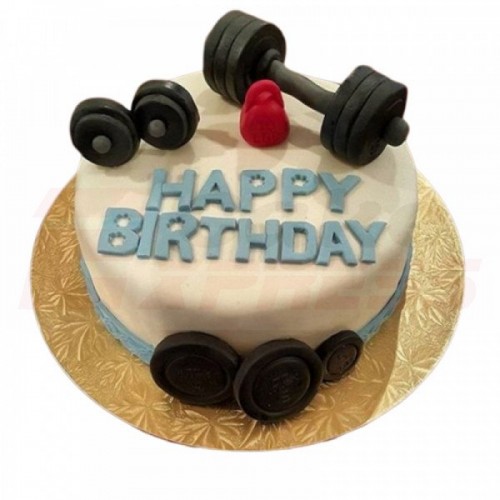Gym Lover Fondant Cake