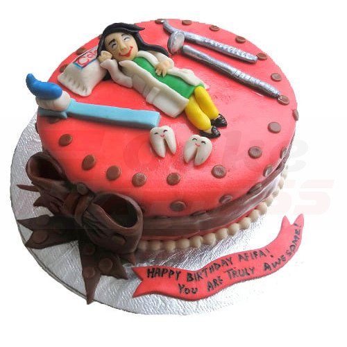 Dentist Theme Fondant Cake