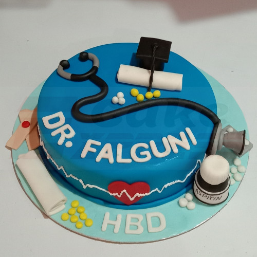 Doctor Birthday Fondant Cake