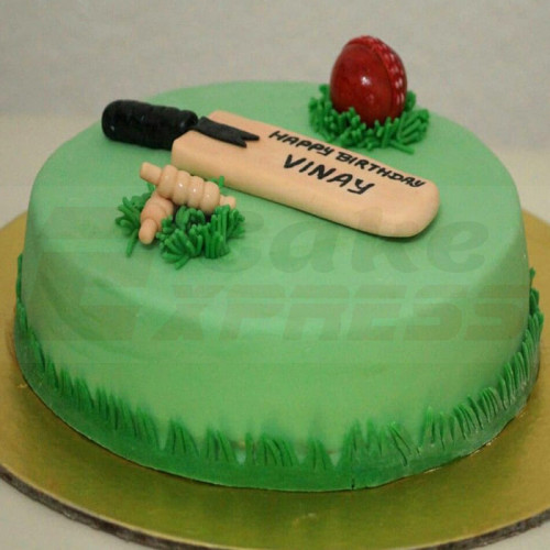 Cricket Bat Ball Theme Designer Cake